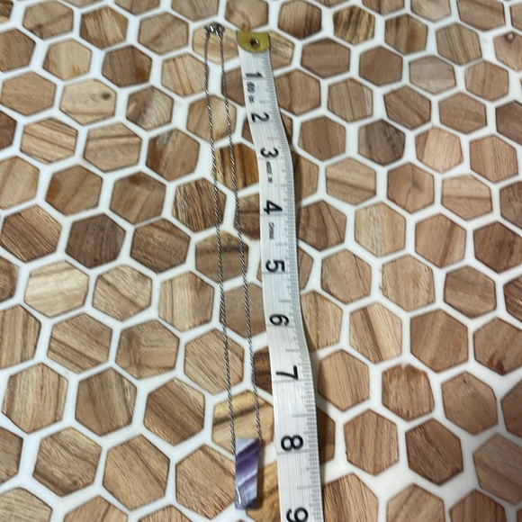 Chevron Amethyst Crystal Necklace Natural Healing - Picture 6 of 6